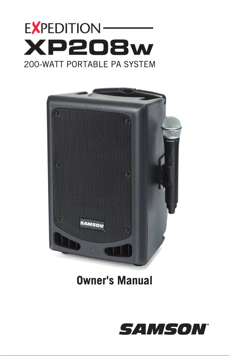 Image de la première page du manuel de l'appareil Expedition XP208w