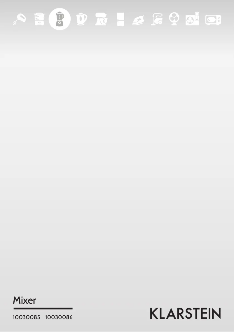 Page 1 de la notice Manuel utilisateur Klarstein Lambada