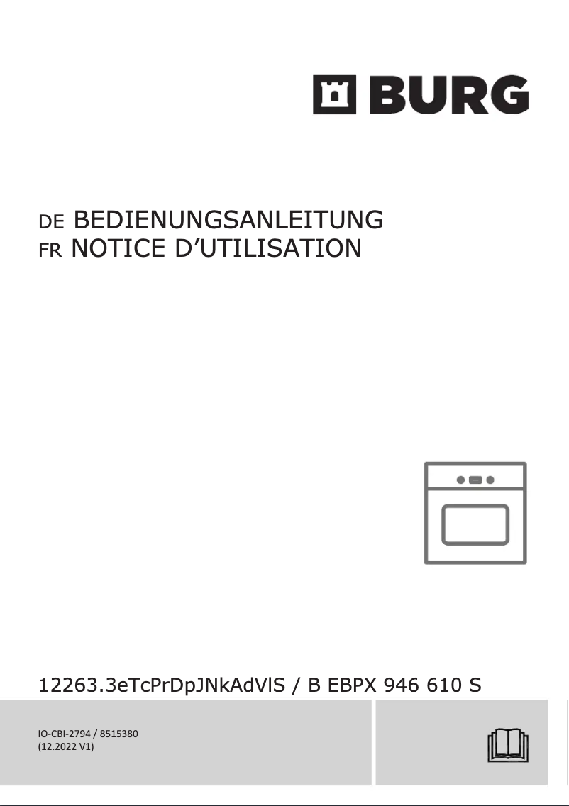 Page n°1 - Manuel utilisateur Amica B EBPX 946 610 S