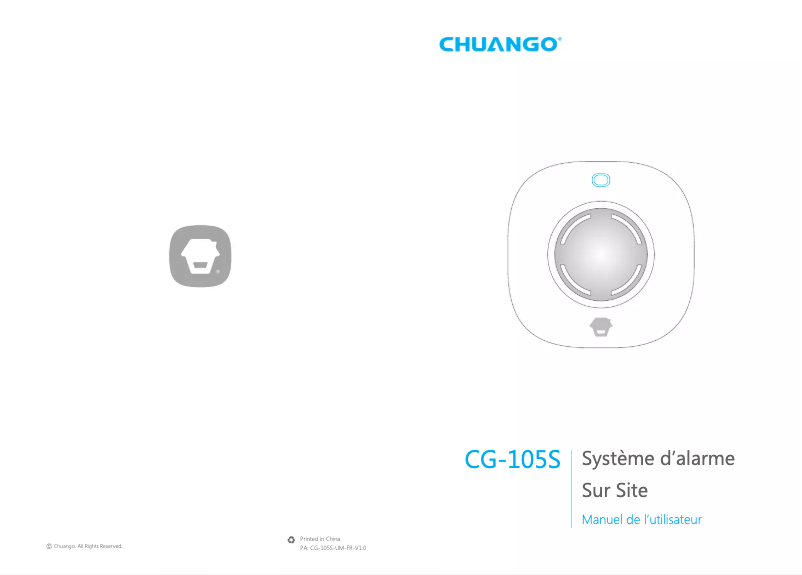 Image de la première page du manuel de l'appareil CG-105S