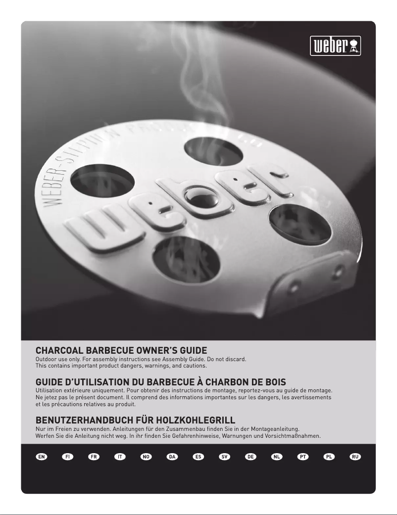 Page n°1 - Manuel utilisateur Weber One-Touch Original