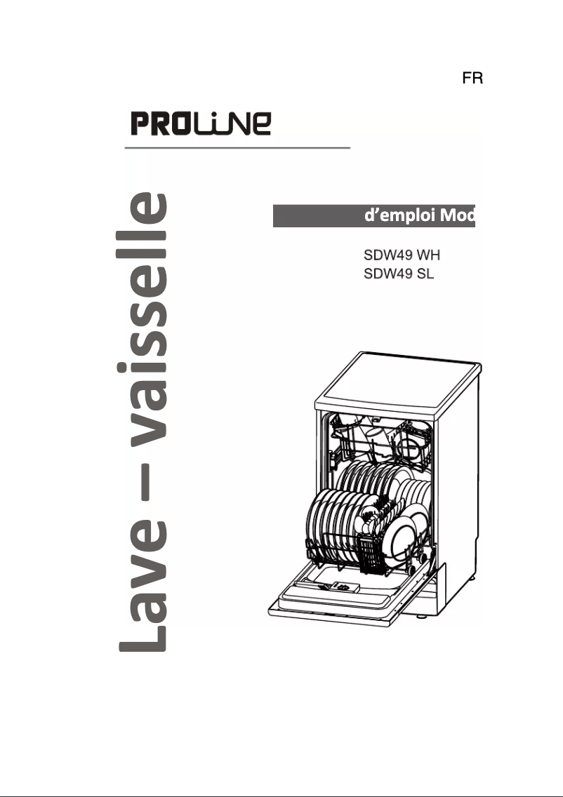 Page n°1 - Manuel utilisateur Proline SDW49 WH