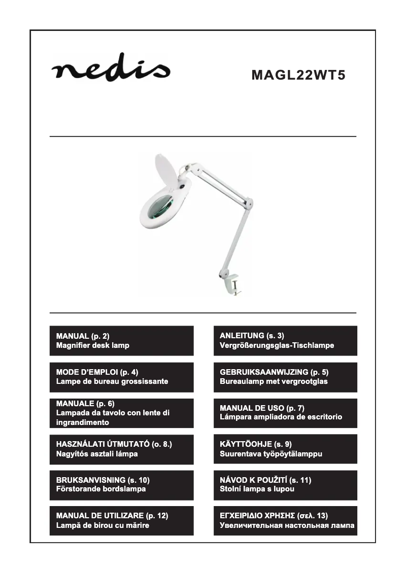 Page 1 de la notice Manuel utilisateur Nedis MAGL22WT5