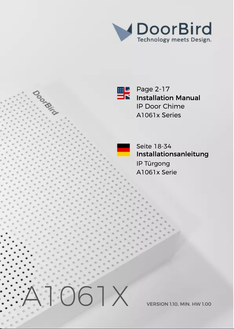 Page n°1 - Manuel utilisateur DoorBird A1061W