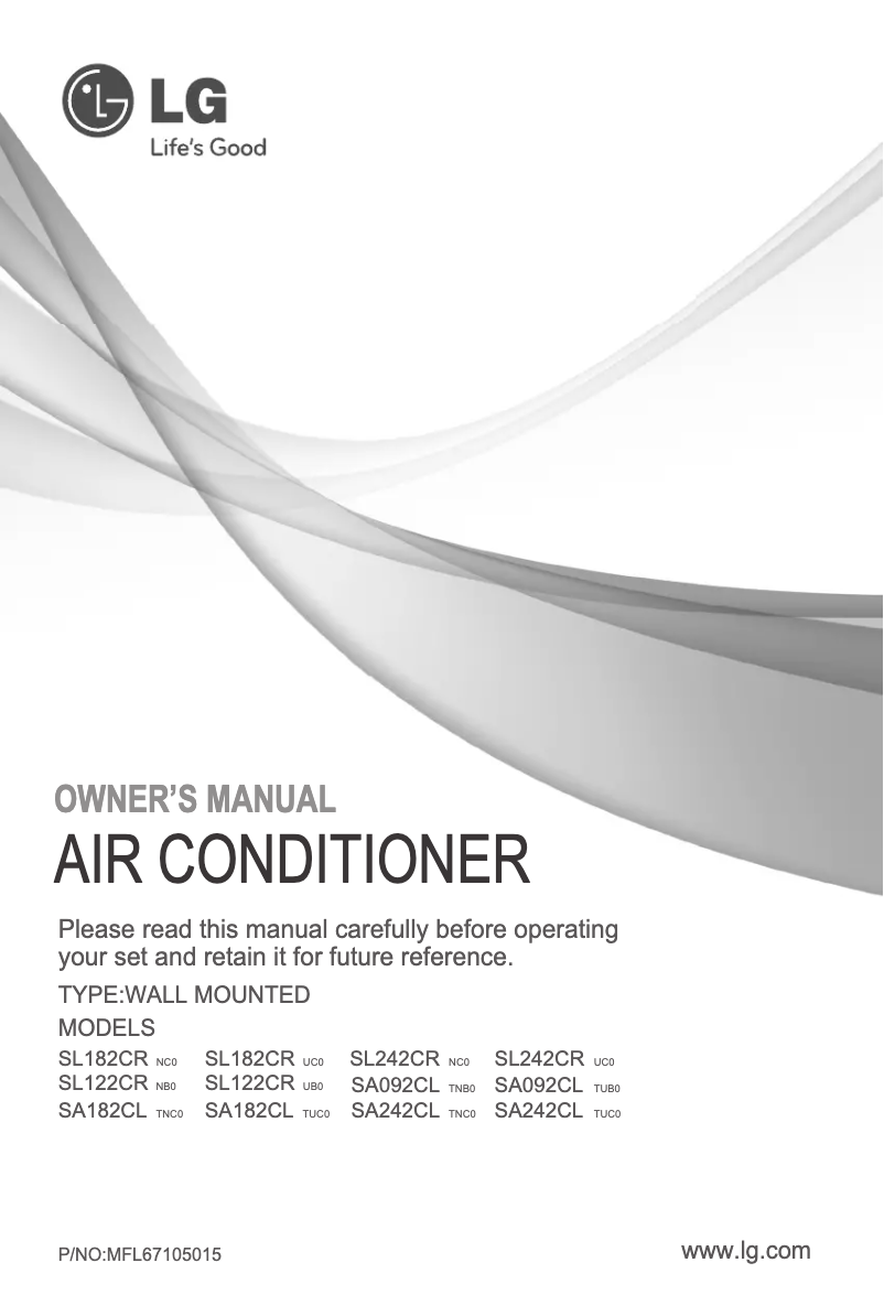 Página 1 del manual Manual de usuario LG SA242CL