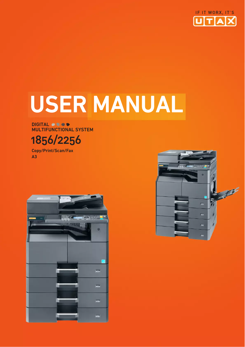 Page 1 de la notice Manuel utilisateur Utax 2256