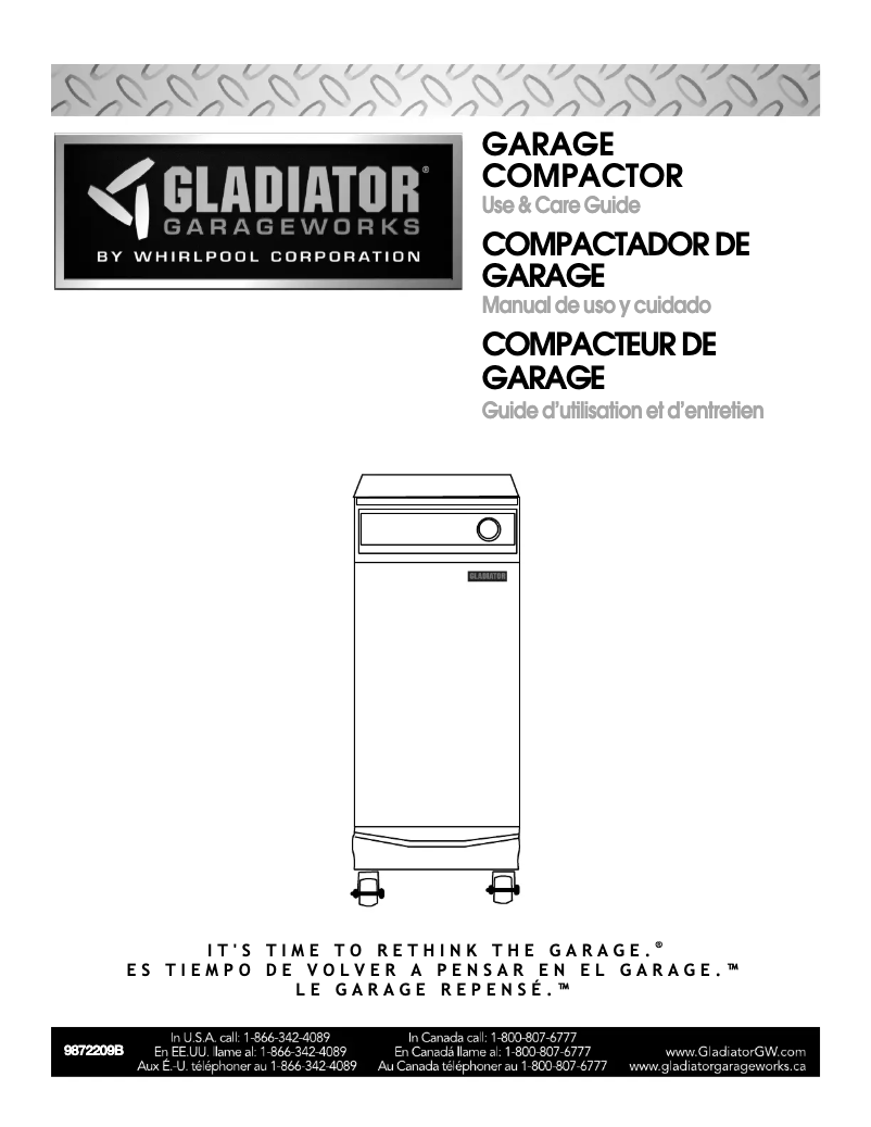 Image de la première page du manuel de l'appareil GACP15XXMG