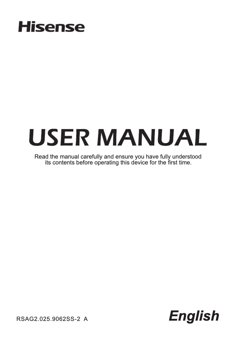 Page 1 of the manual User Manual Hisense 55DM66D
