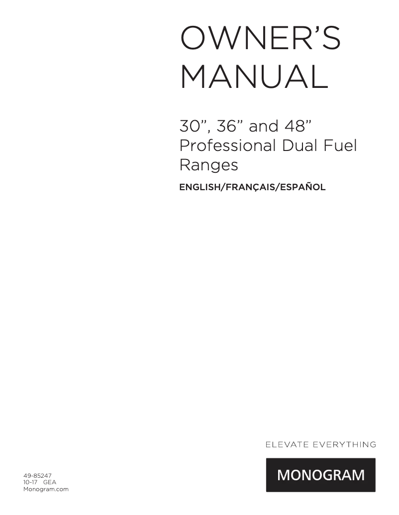 Image de la première page du manuel de l'appareil ZDP484NGN