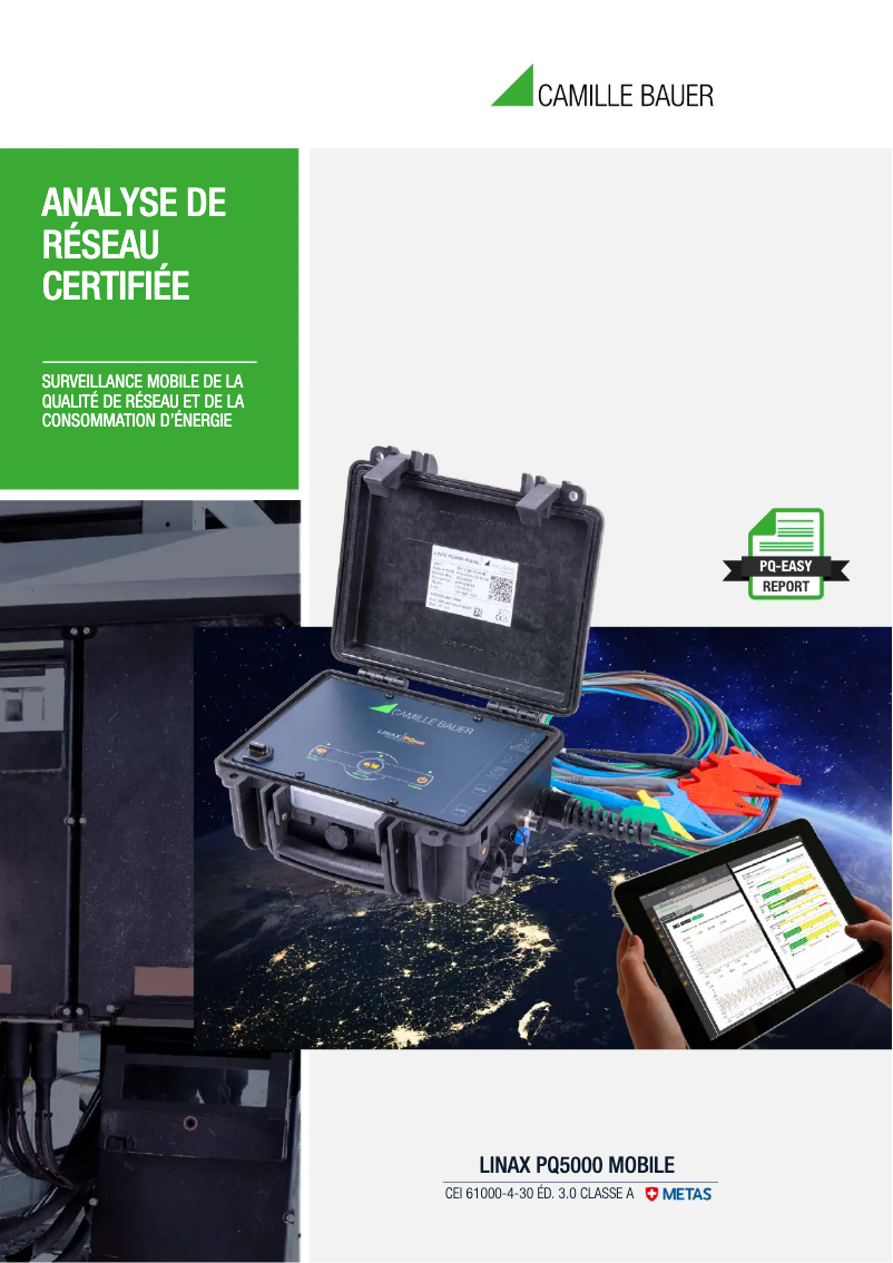 Page 1 de la notice Brochure Camille Bauer LINAX PQ5000-Mobile