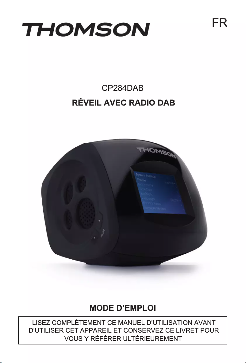 Page n°1 - Manuel utilisateur Thomson CP284DAB