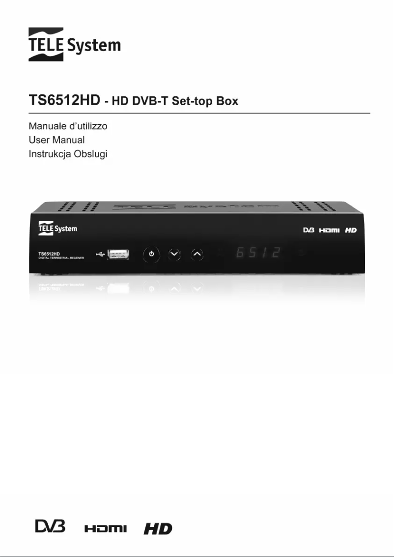 Page 1 de la notice Manuel utilisateur TELE System TS6512HD