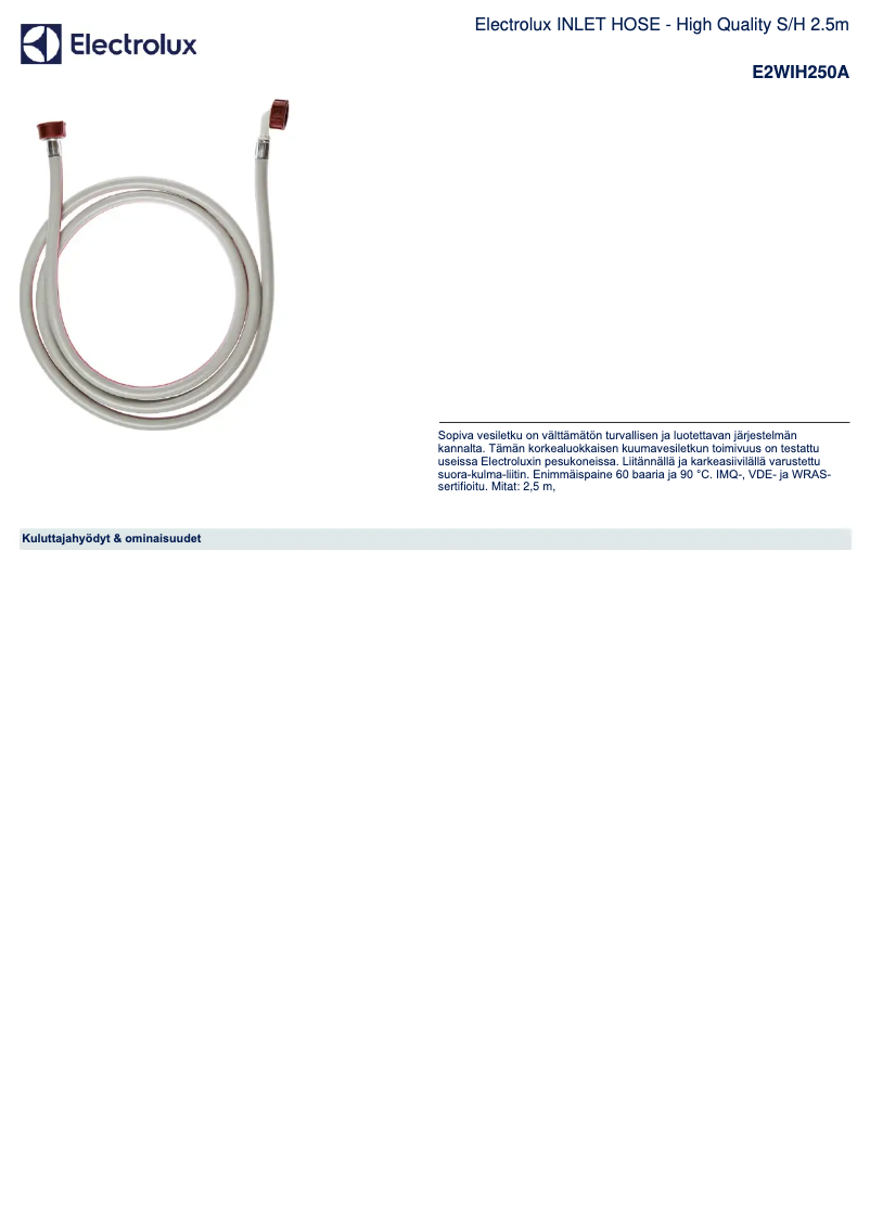 Imagen de la primera página del manual del dispositivo E2WIH250A