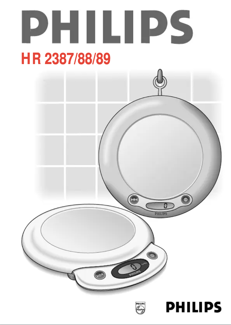 Image de la première page du manuel de l'appareil HR2389