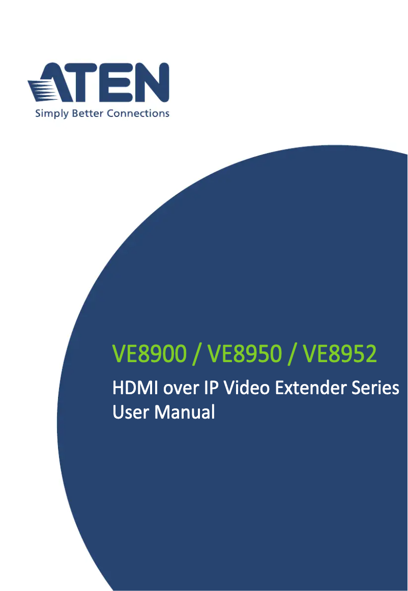 Page n°1 - Manuel utilisateur ATen VE8900T