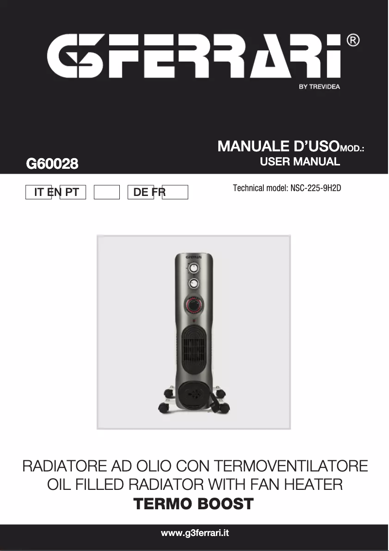 Image de la première page du manuel de l'appareil Termo Boost G60028