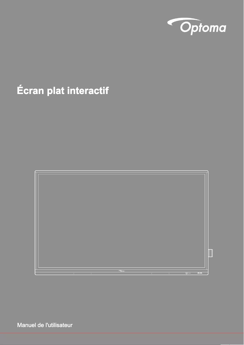 Page n°1 - Manuel utilisateur Optoma Interactive Flat Panel