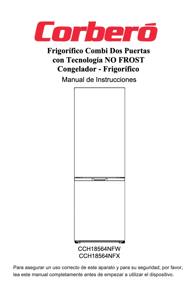 Page 1 de la notice Manuel utilisateur Corbero CCH18564NFX