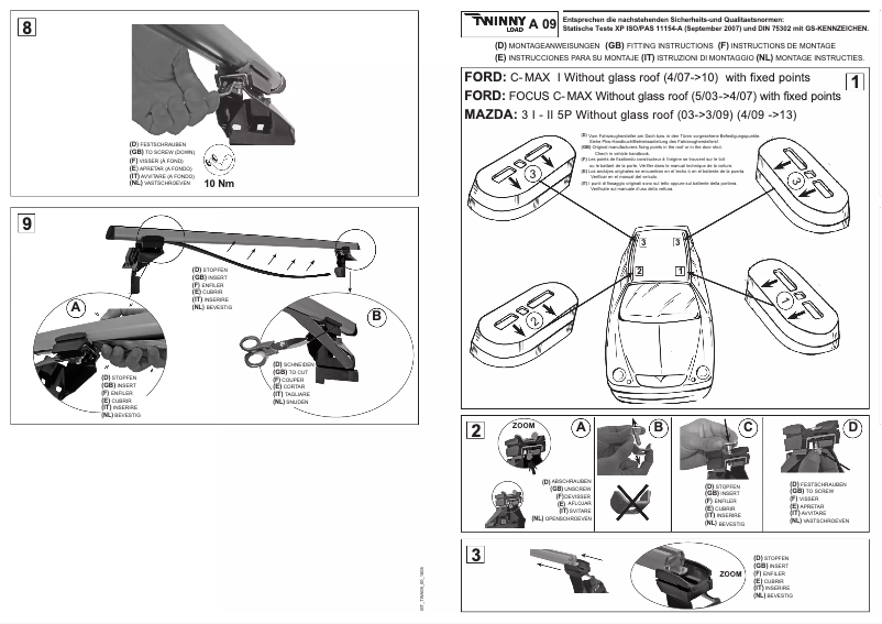 Page 1 de la notice Manuel utilisateur Twinny Load A 09