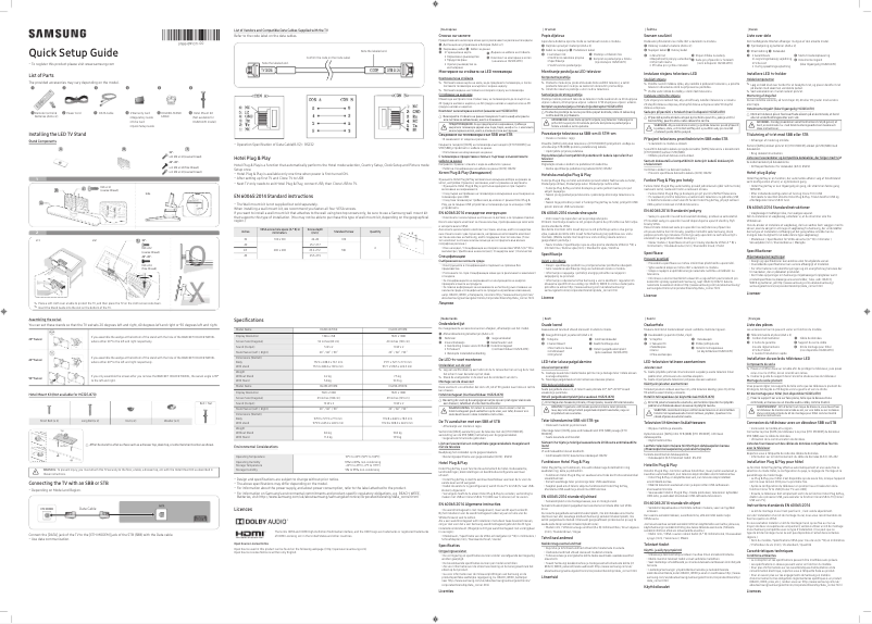 Page 1 de la notice Manuel utilisateur Samsung HG40EJ470AC