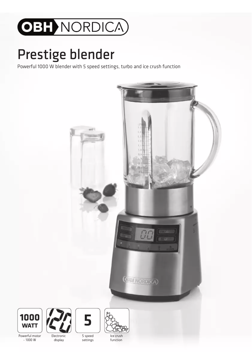 Página 1 del manual Manual de usuario OBH Nordica Prestige 7782