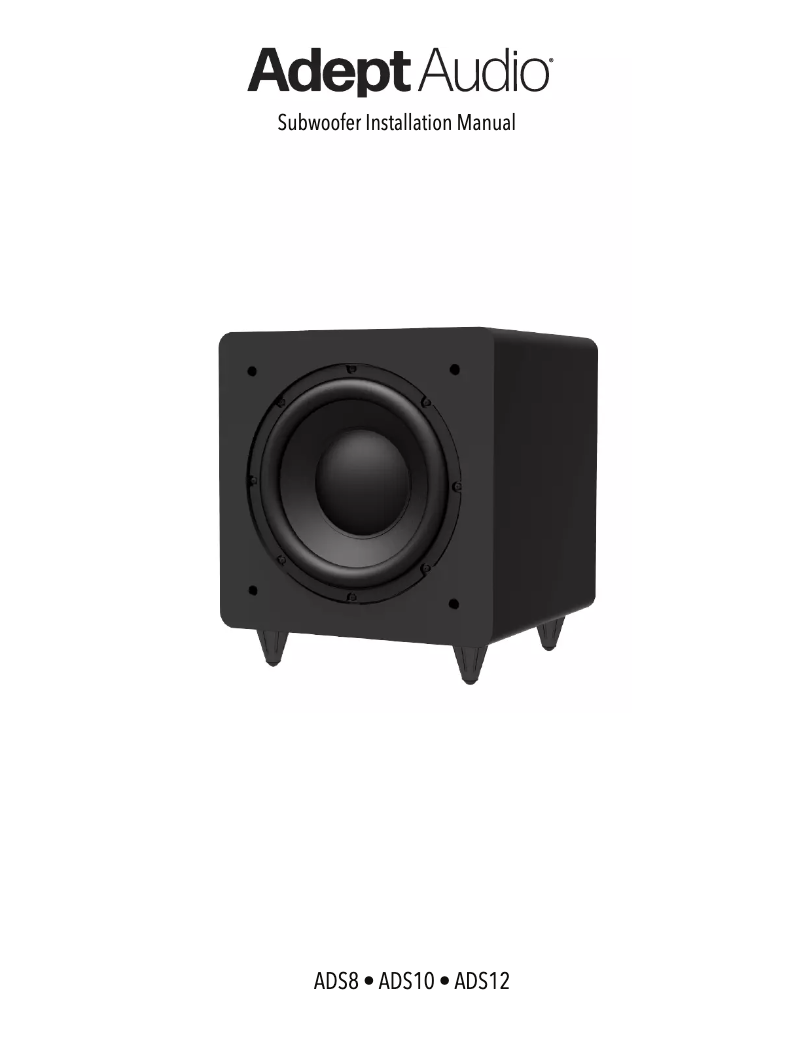 Página 1 del manual Manual de usuario Adept Audio ADS10