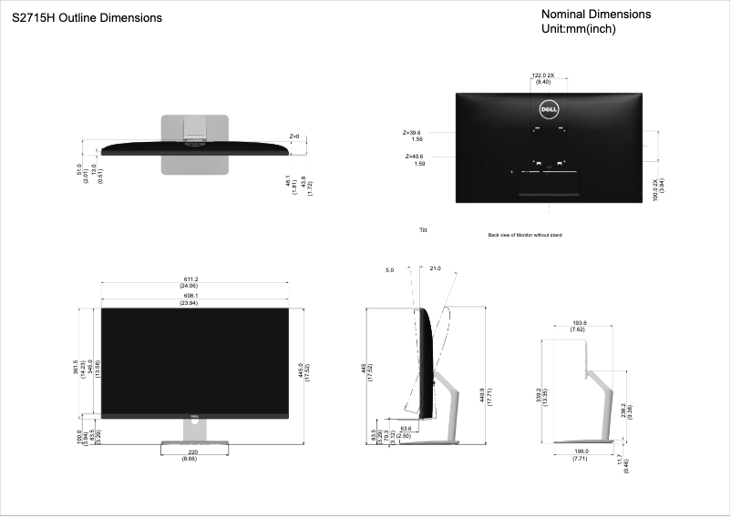 Page n°1 - Manuel utilisateur Dell S Series S2715H