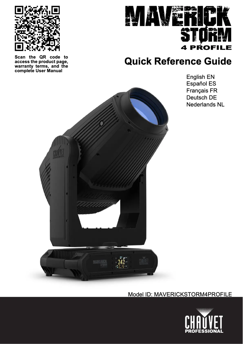 Page 1 de la notice Manuel utilisateur Chauvet Maverick Storm 4 Profile