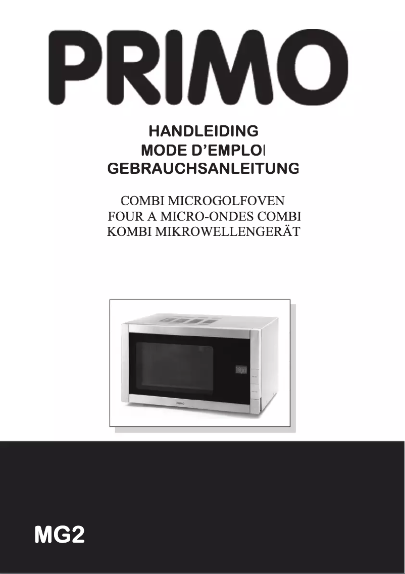 Page 1 de la notice Manuel utilisateur Primo MG2