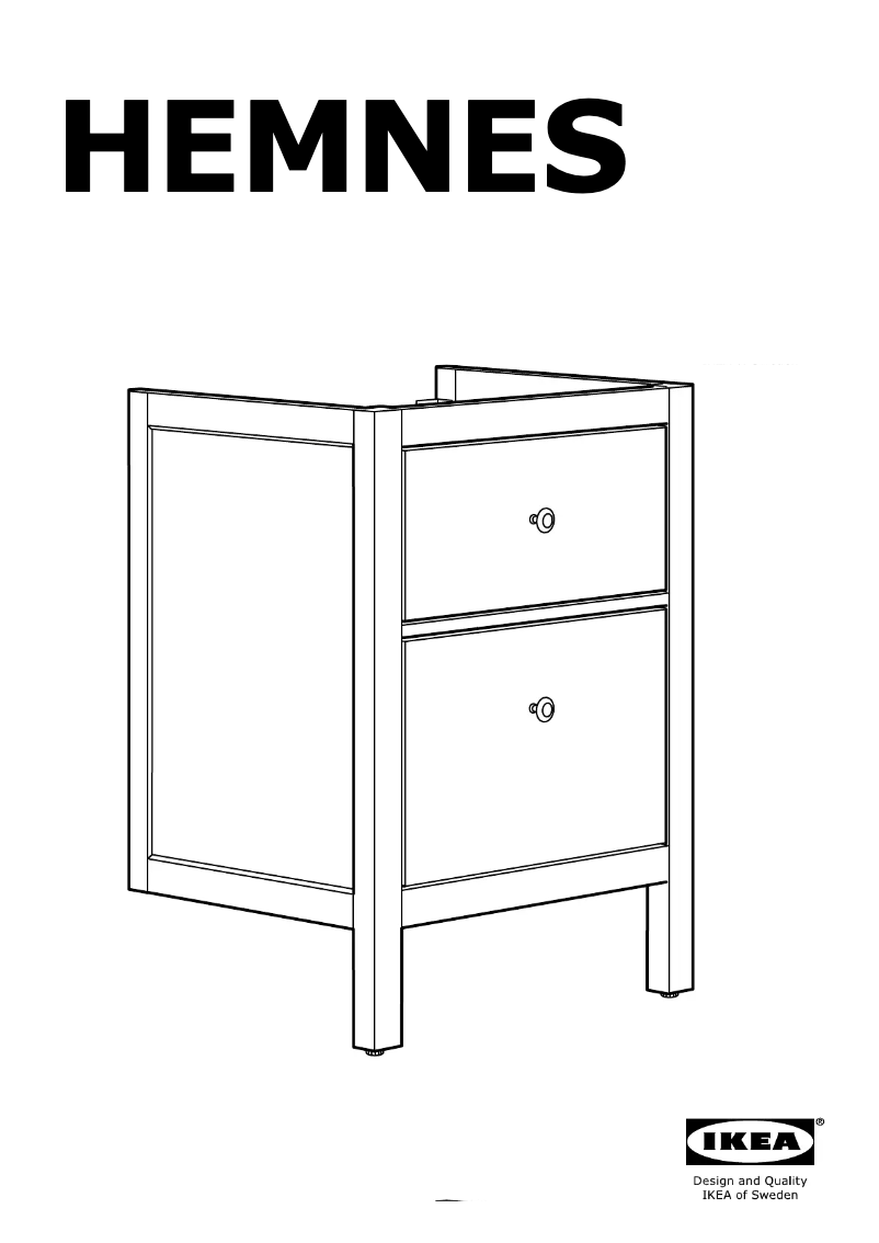 Page 1 de la notice Manuel utilisateur Ikea HEMNES (60x49x89)