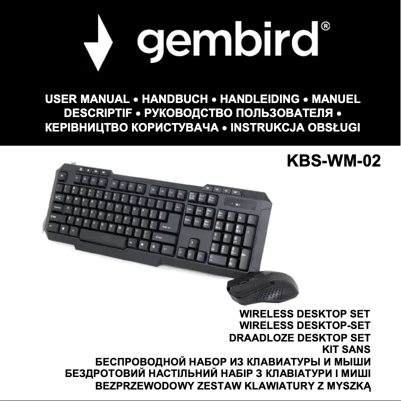 Página 1 del manual Manual de usuario Gembird KBS-WM-02