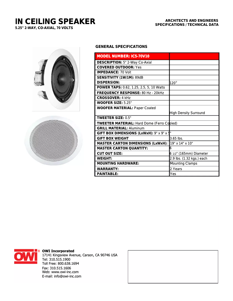 Image de la première page du manuel de l'appareil IC5-70V10