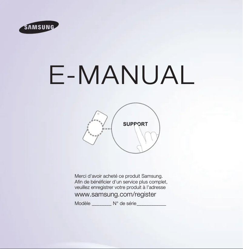 Image de la première page du manuel de l'appareil UE40ES6140W
