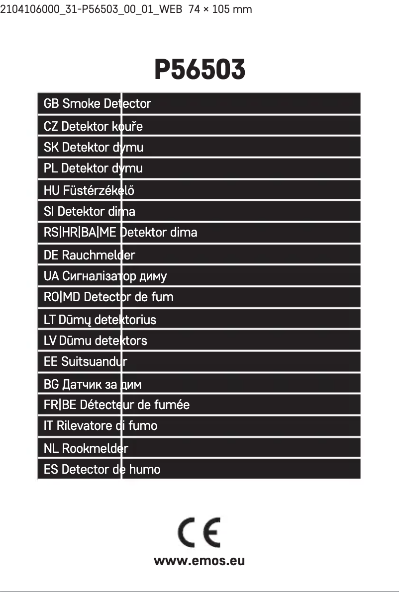 Page 1 de la notice Manuel utilisateur Emos P56503