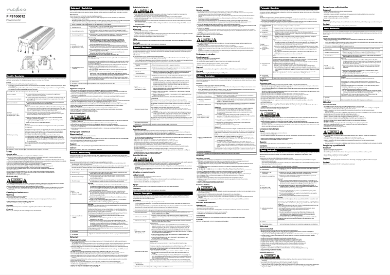 Page 1 de la notice Manuel utilisateur Nedis PIPS100024