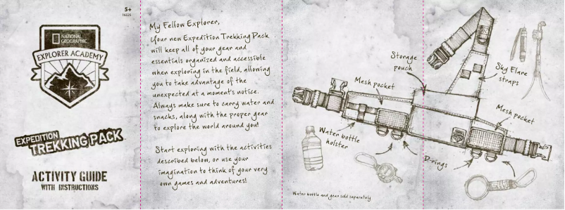 Page 1 de la notice Manuel utilisateur Uncle Milton Expedition Trekking Pack