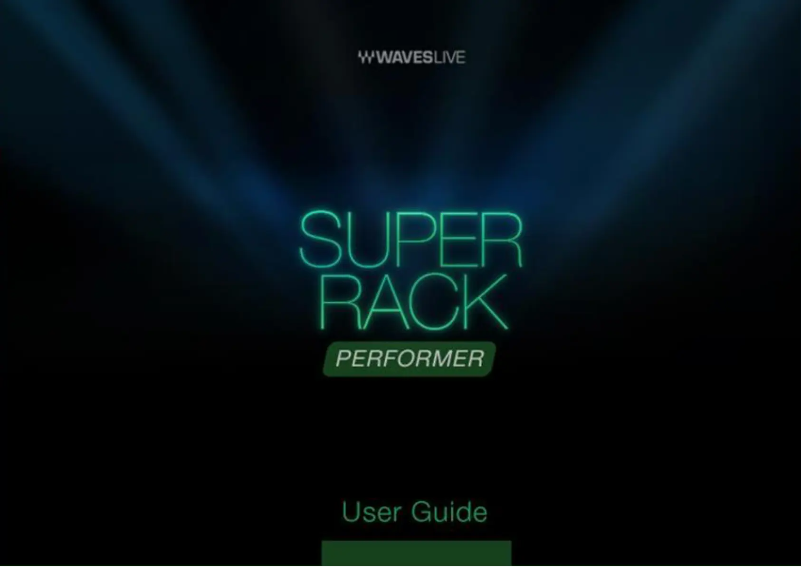 Page 1 de la notice Manuel utilisateur Waves SuperRack Performer