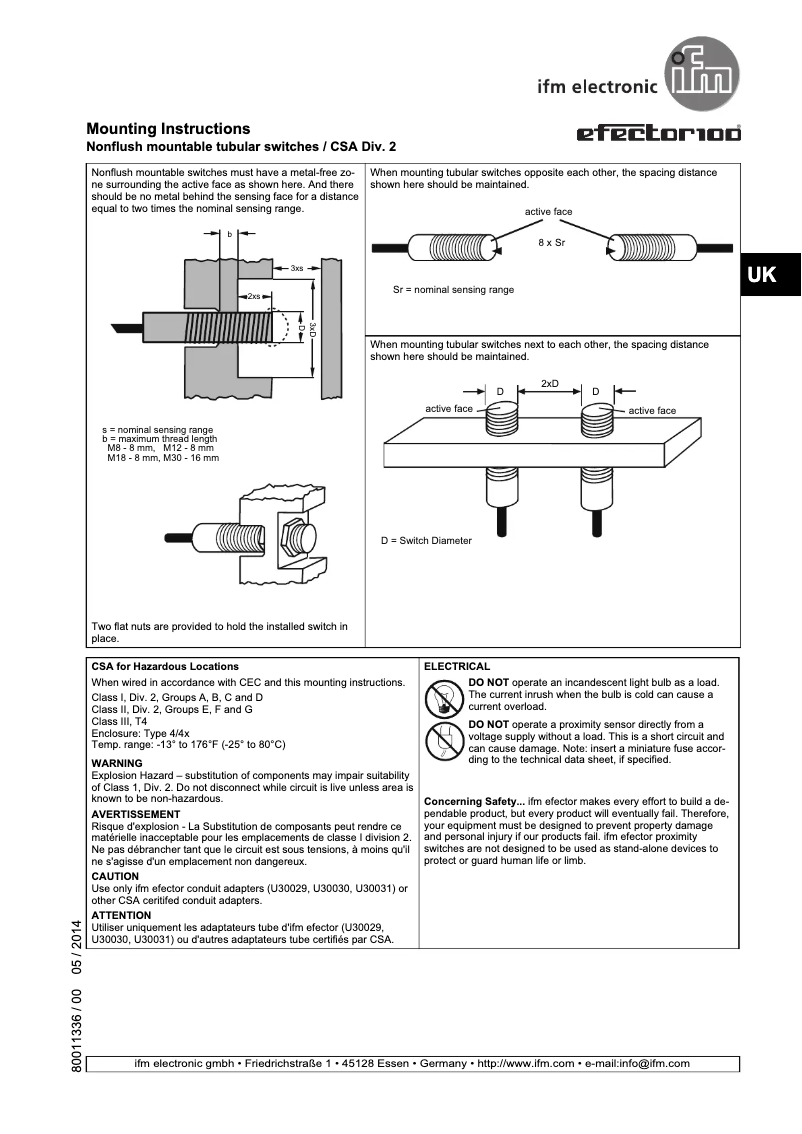 Page n°1 - Manuel utilisateur IFM II0088