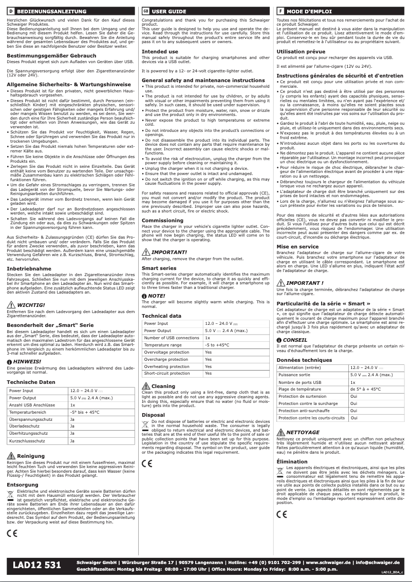 Image de la première page du manuel de l'appareil LAD12 531