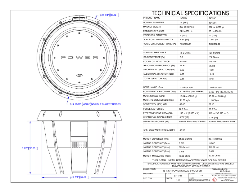 Image de la première page du manuel de l'appareil Power T112D2