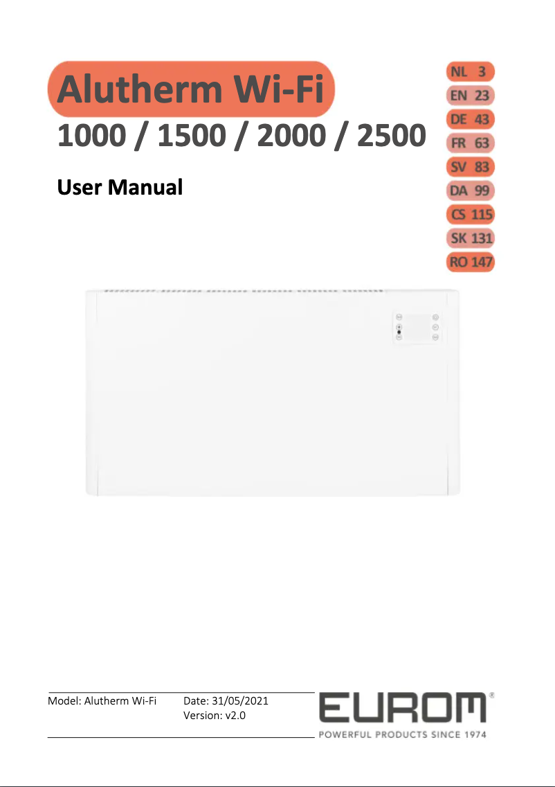 Image de la première page du manuel de l'appareil Alutherm 1000