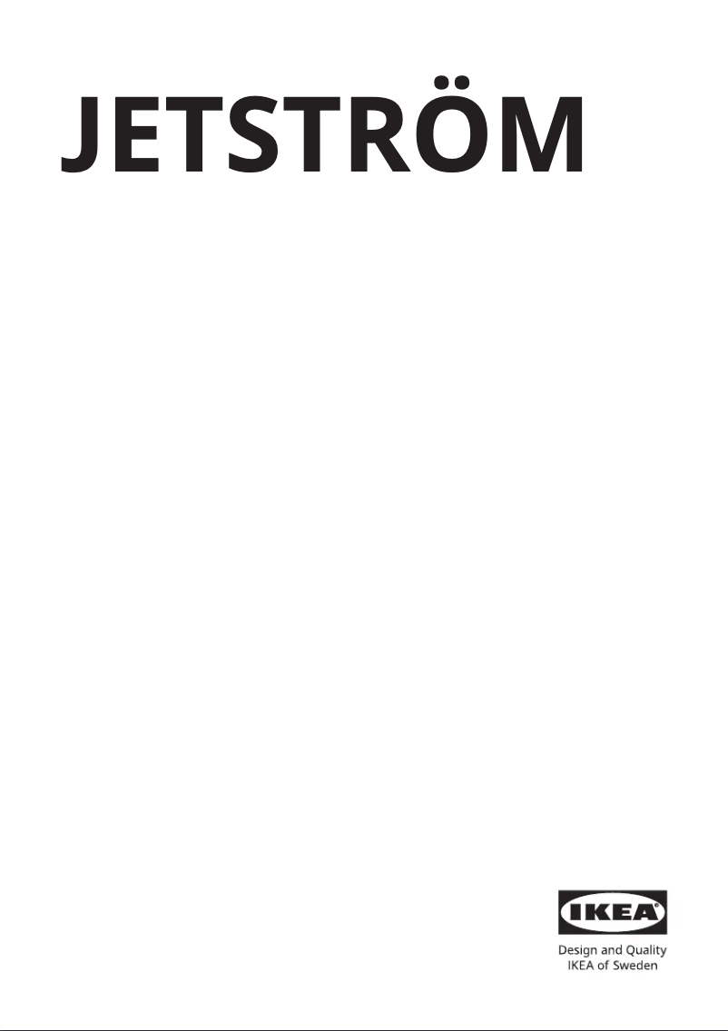 Page 1 de la notice Manuel utilisateur Ikea JETSTRÖM 105.560.32