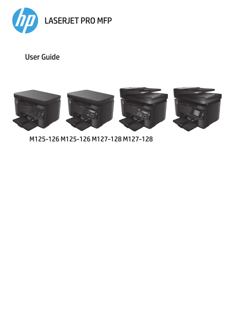 Image de la première page du manuel de l'appareil LaserJet Pro MFP M127FW