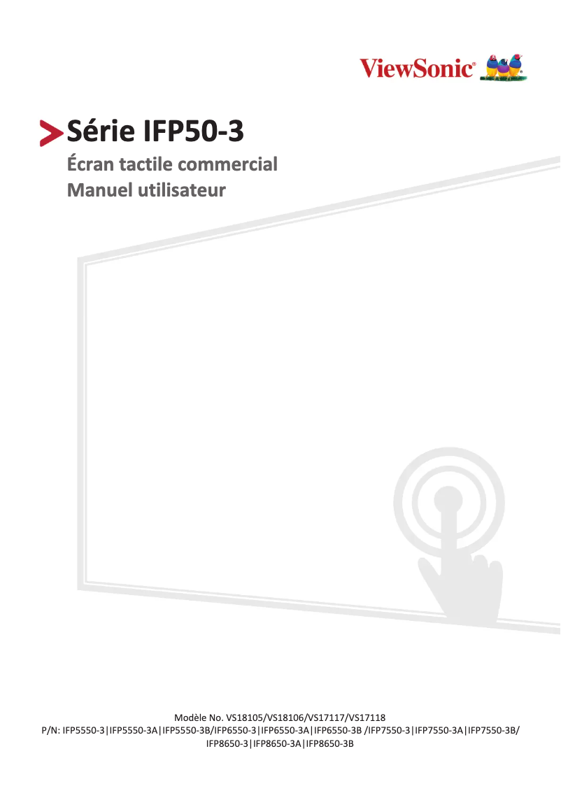 Page n°1 - Manuel utilisateur Viewsonic IFP7550-E2