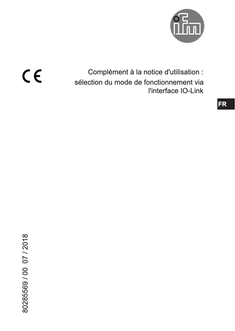 Page n°1 - Manuel utilisateur IFM PN7034