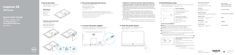 Page n°1 - Guide d'installation Dell Inspiron 3052