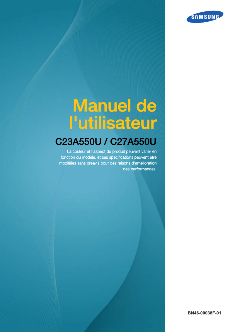 Page 1 de la notice Manuel utilisateur Samsung SyncMaster C23A550U