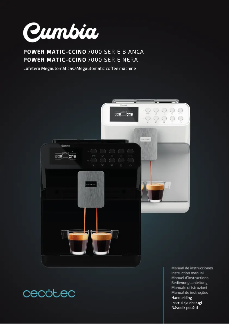 Image de la première page du manuel de l'appareil Nera Power Matic-ccino 7000