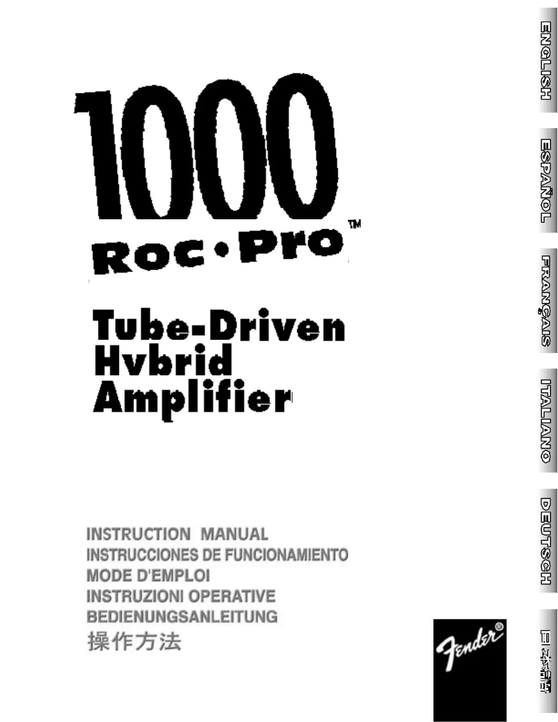 Page n°1 - Manuel utilisateur Fender Roc Pro 1000