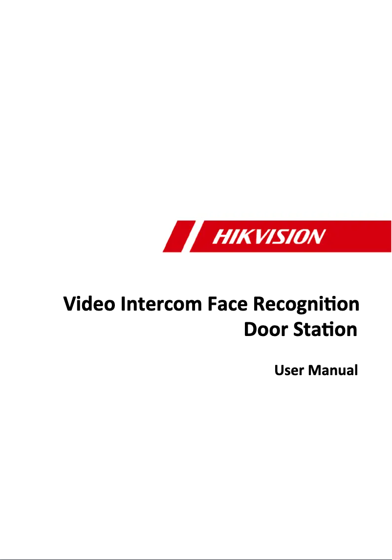 Página 1 del manual Manual de usuario Hikvision DS-KD9403-E6